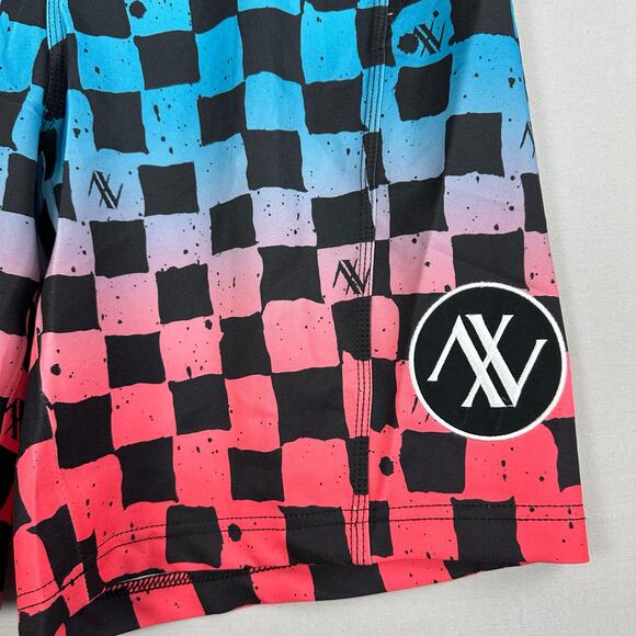 Atwater Checks Men’s 30 Board Shorts Stretch Cinch Fly Side Pocket - Picture 8 of 10